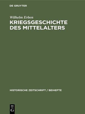 cover image of Kriegsgeschichte des Mittelalters